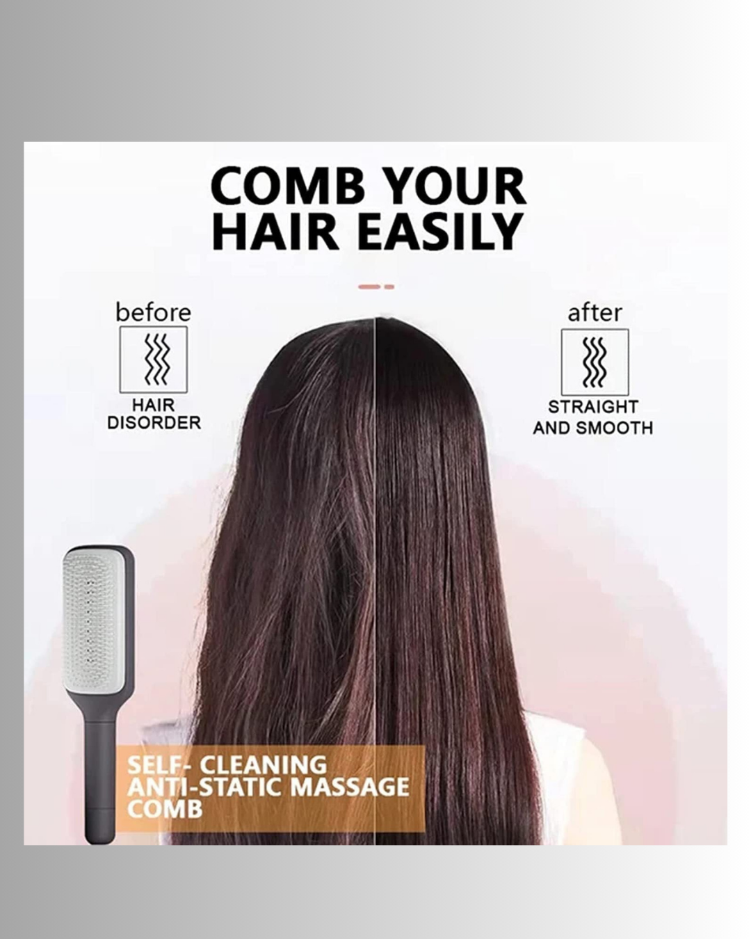 Women Self-Cleaning Hair Brush