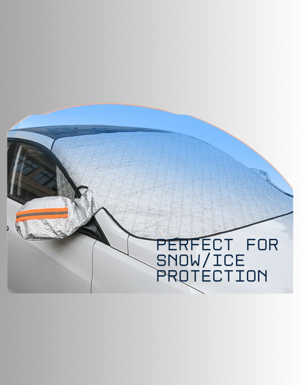 (Magnetic) Car Windshield Snow Cover – Winter Ice & Frost Guard Protector for All Vehicles