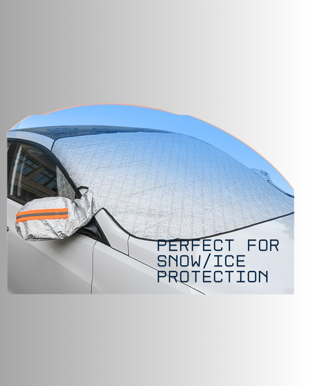 (Magnetic) Car Windshield Snow Cover – Winter Ice & Frost Guard Protector for All Vehicles