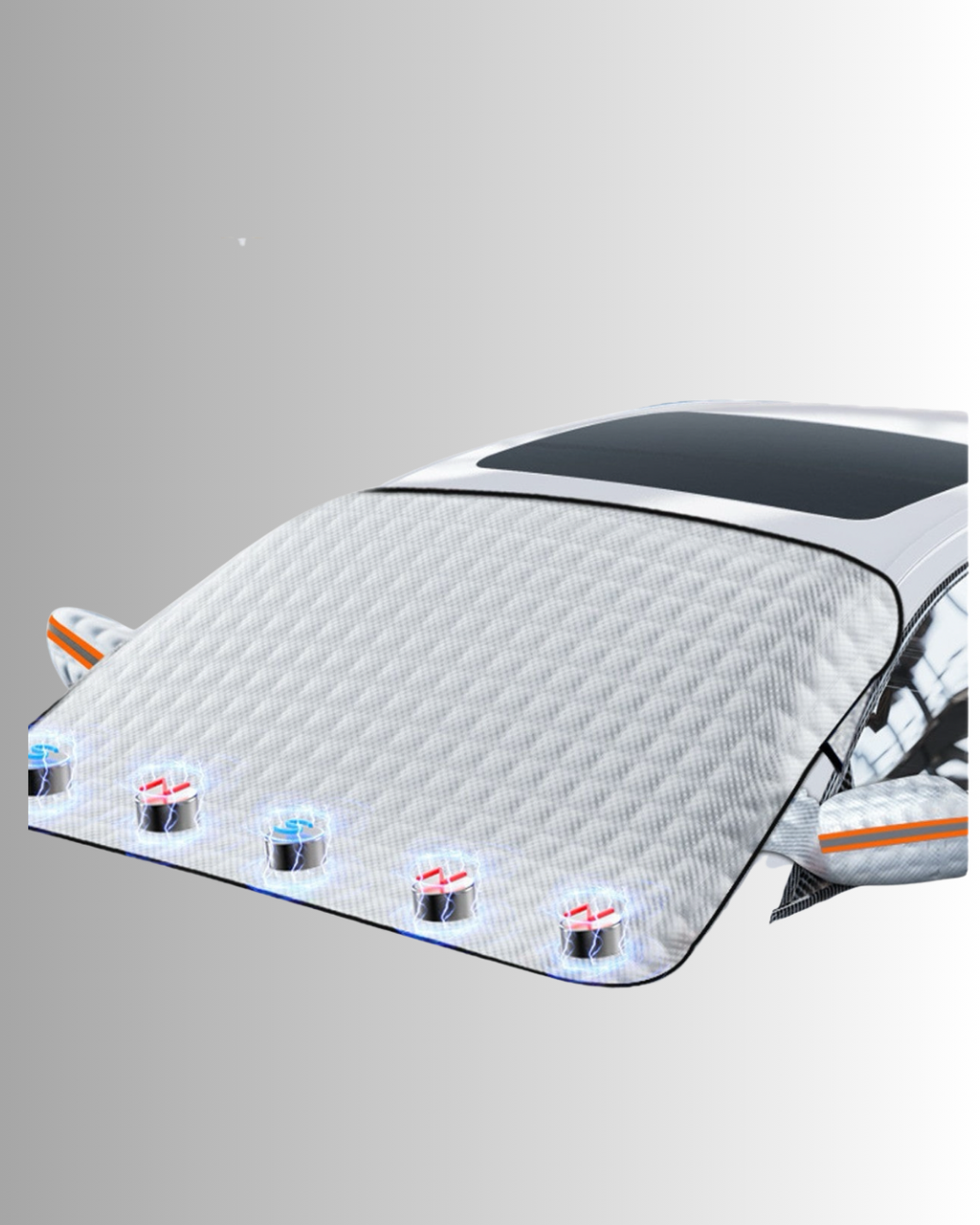 (Magnetic) Car Windshield Snow Cover – Winter Ice & Frost Guard Protector for All Vehicles