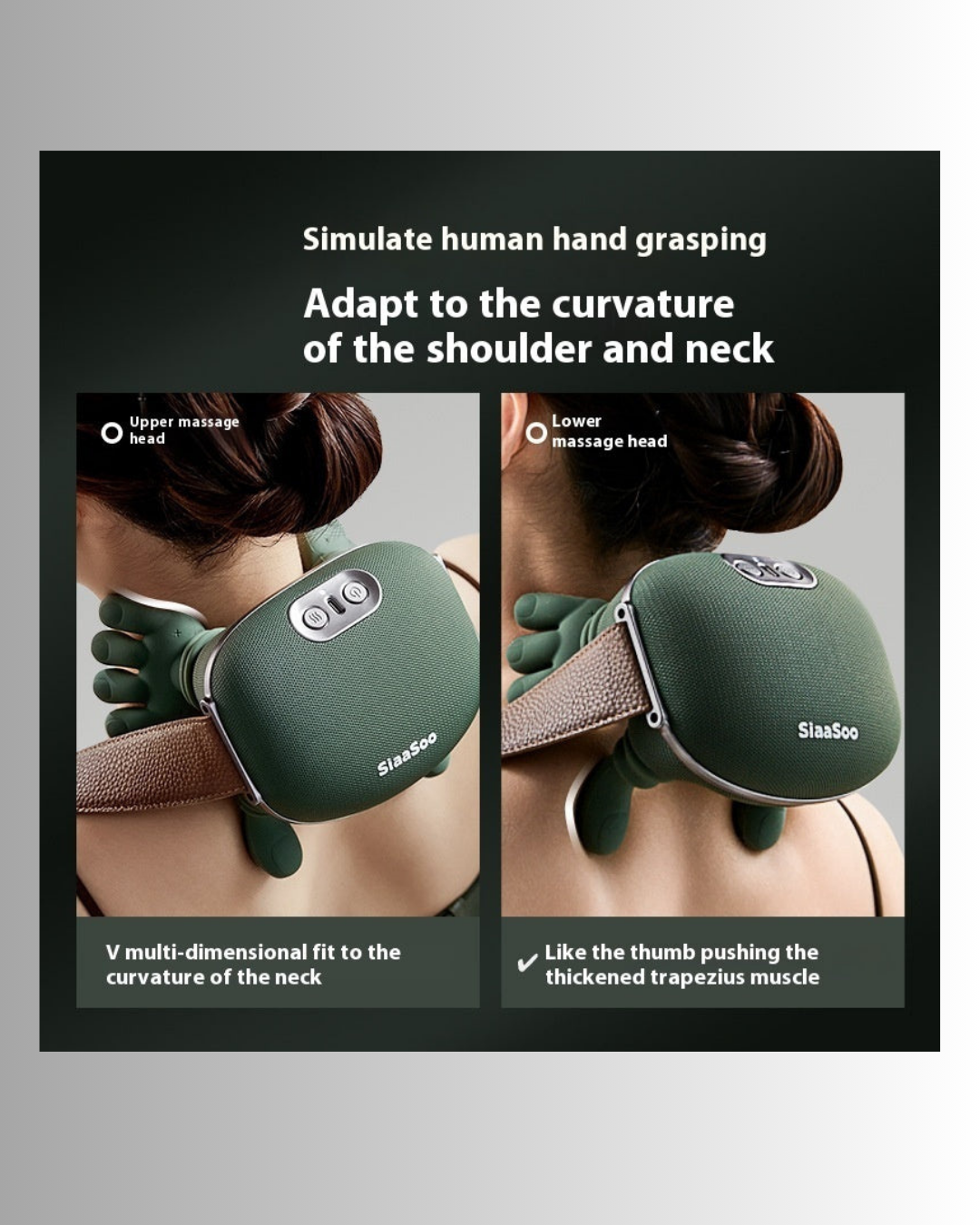 Electric Neck Massager – Heat Therapy for Pain Relief 🌊