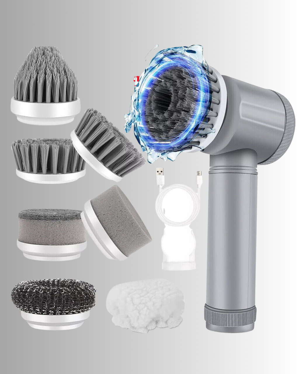 🔋 Rechargeable Electric Spin Scrubber – Cordless Turbo Cleaning Brush 🧽