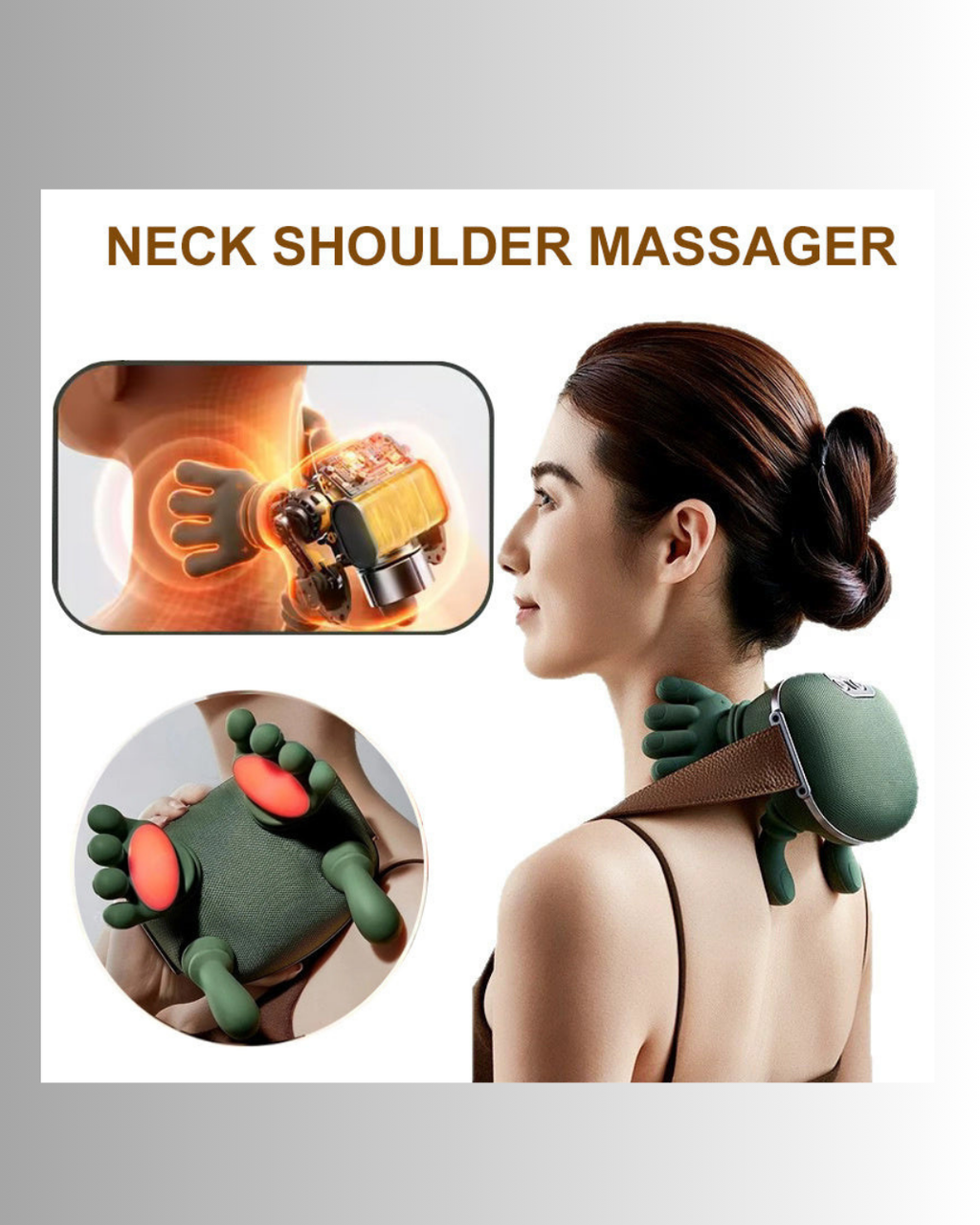 Electric Neck Massager – Heat Therapy for Pain Relief 🌊