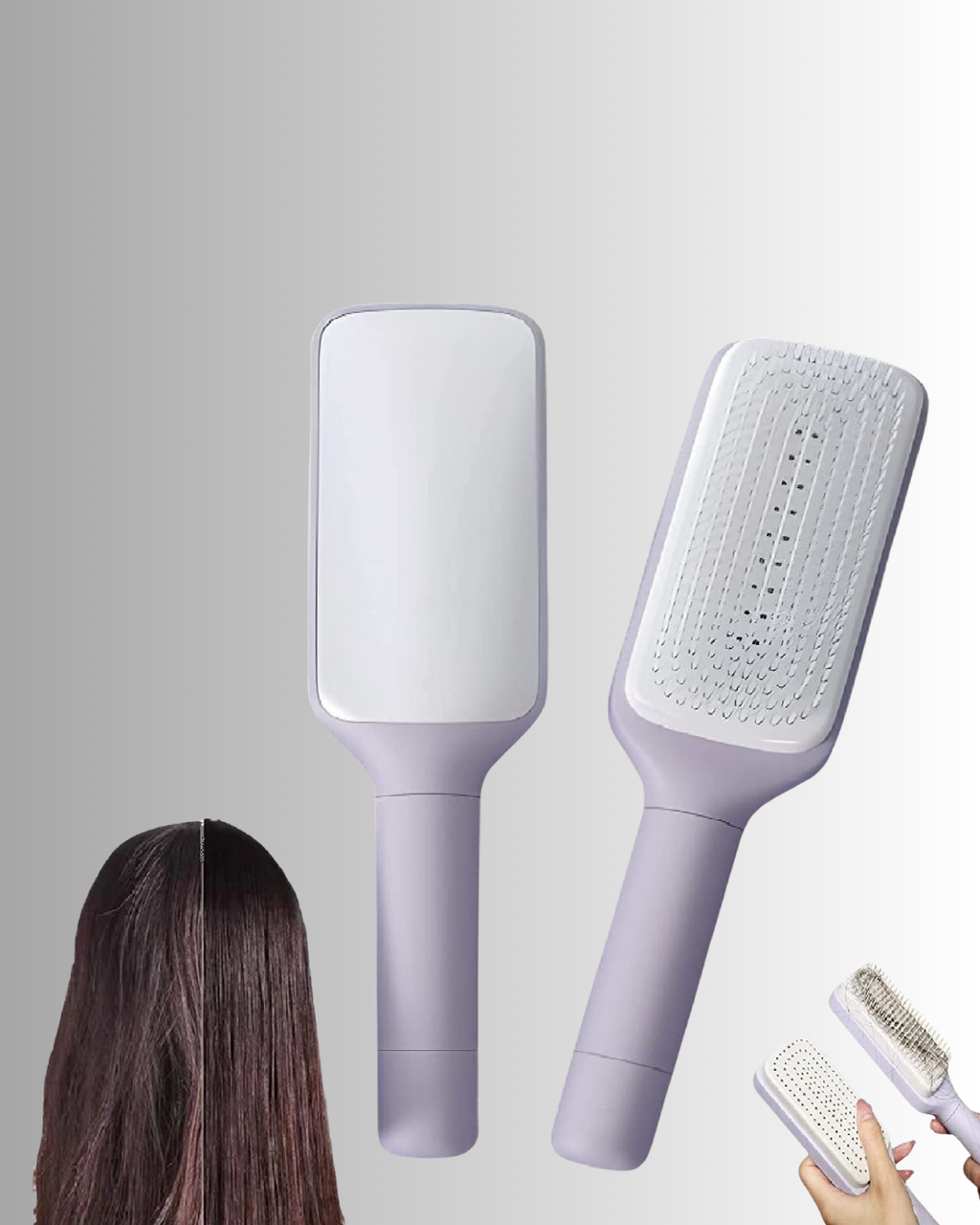 Women Self-Cleaning Hair Brush